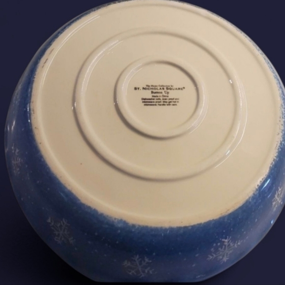 St Nicholas Square Button Up Christmas Snowman Family Ceramic Stoneware Pie Dish - Picture 10 of 12
